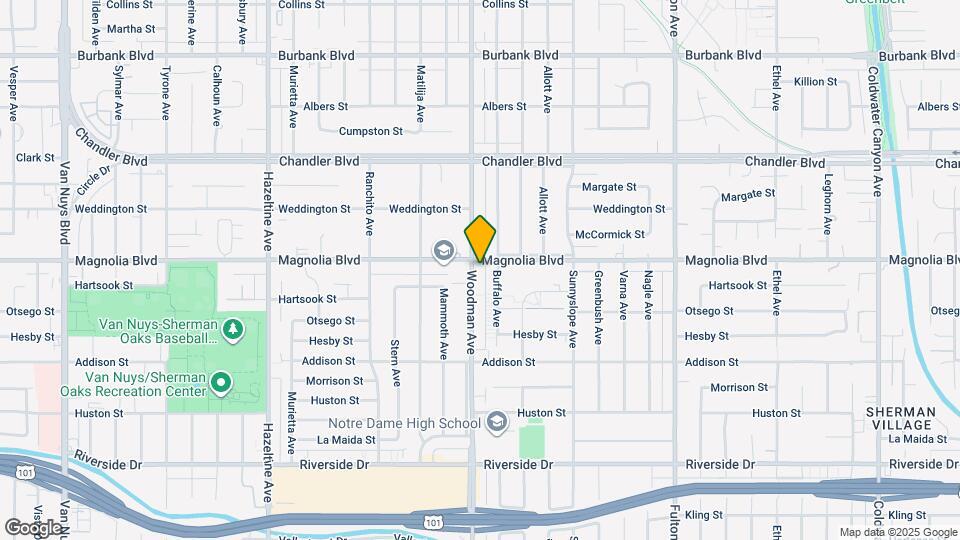 5150 Woodman Ave Map and Location Details