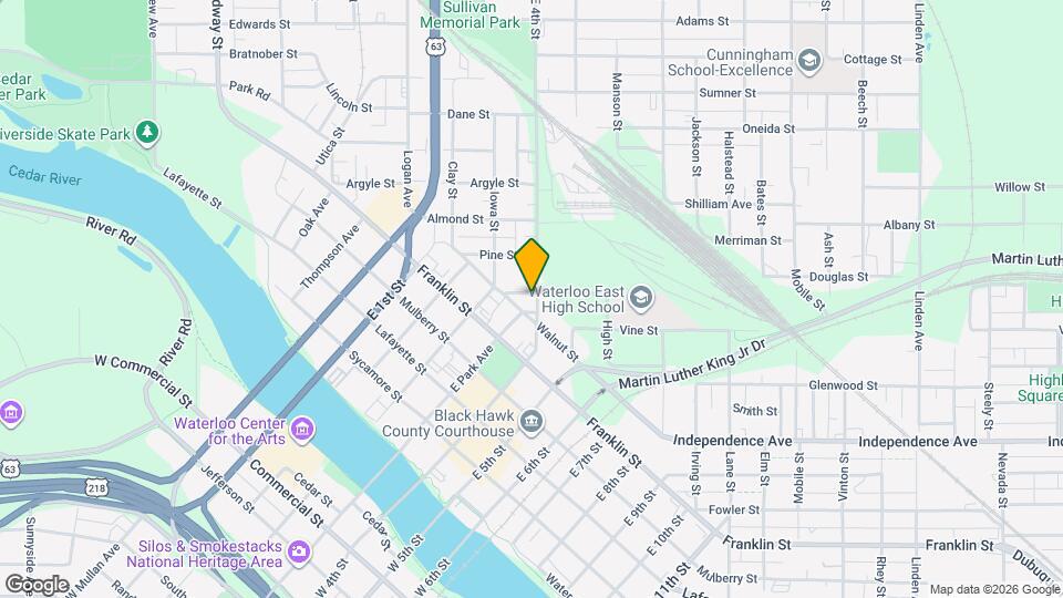 627 E 4th St Map and Location Details