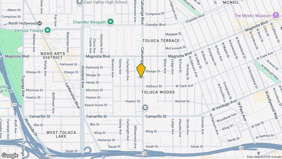 5027 Cahuenga Blvd Map and Location Details