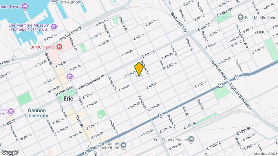 725 Vine St Map and Location Details