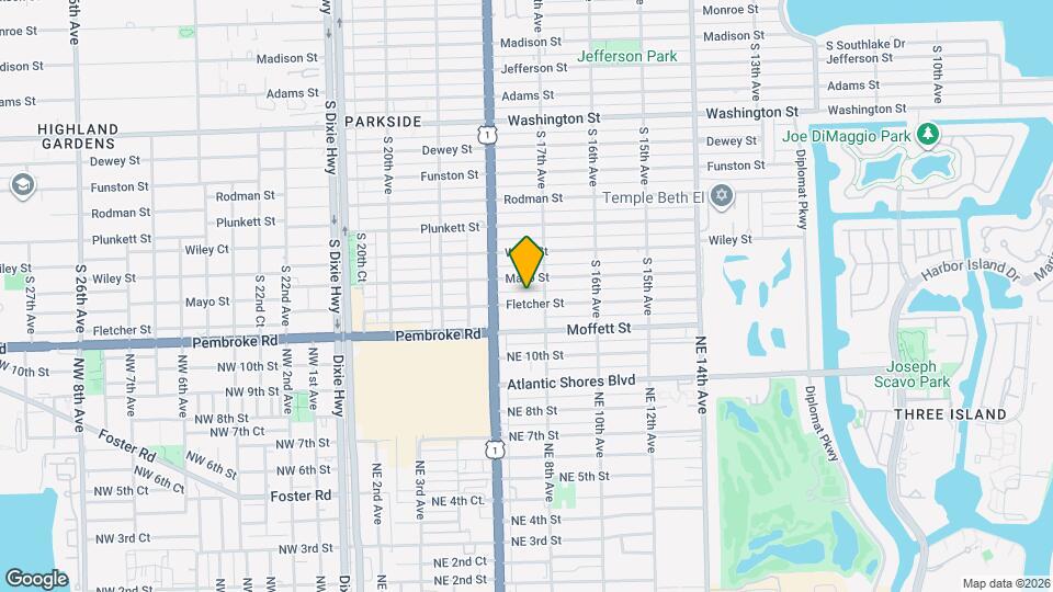 1721 Fletcher St Map and Location Details