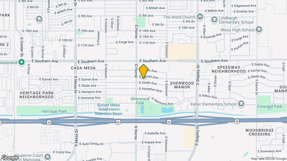834 E Glade Ave Map and Location Details