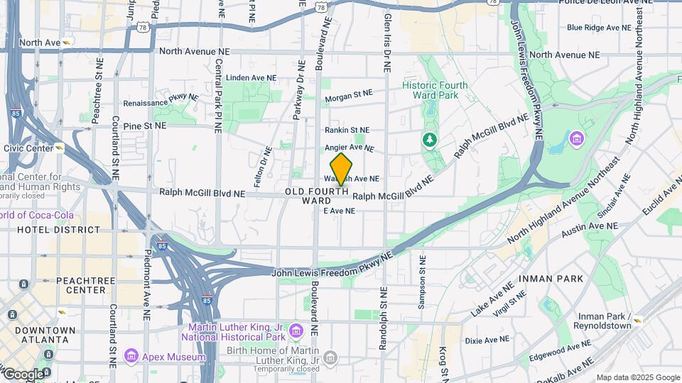 512 Ralph McGill Blvd NE Map and Location Details