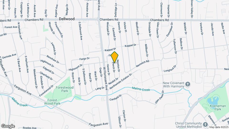 9712 Perch Dr Map and Location Details