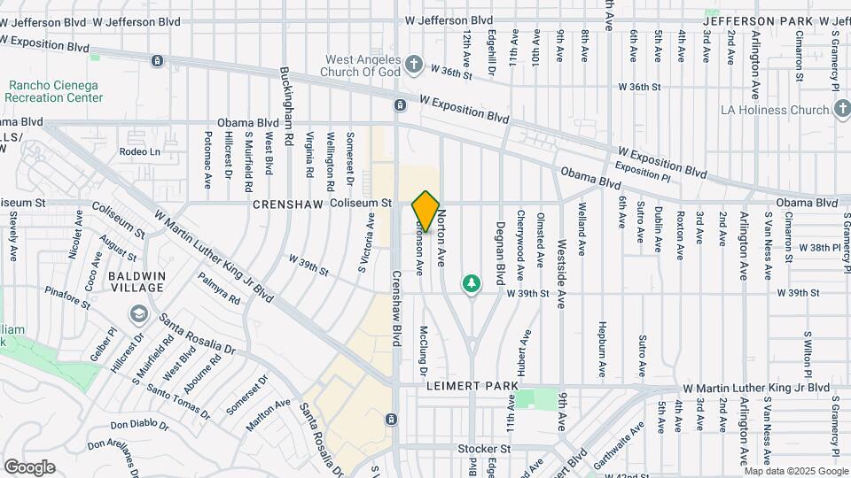 3814 S Bronson Ave Map and Location Details