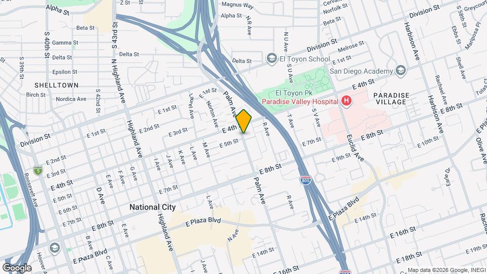 509 Palm Ave Map and Location Details