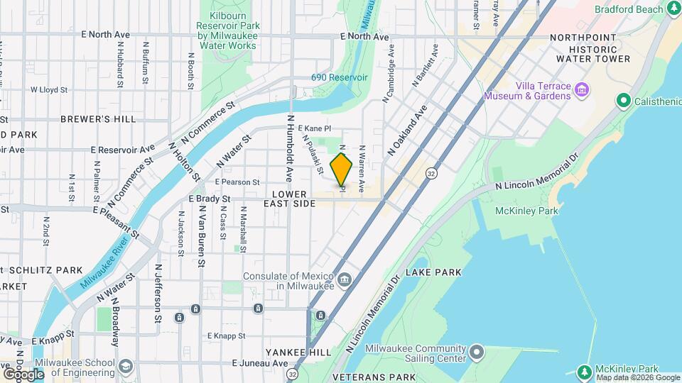 1708 N Arlington Pl, Unit A Map and Location Details