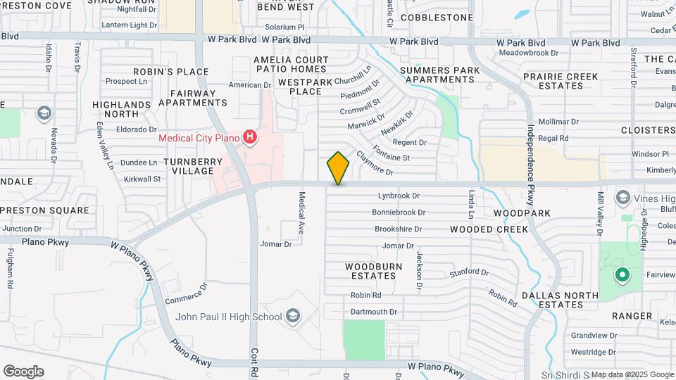 3605 Lynbrook Dr Map and Location Details