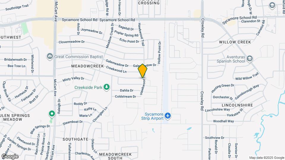 2501 Country Creek Ln Map and Location Details
