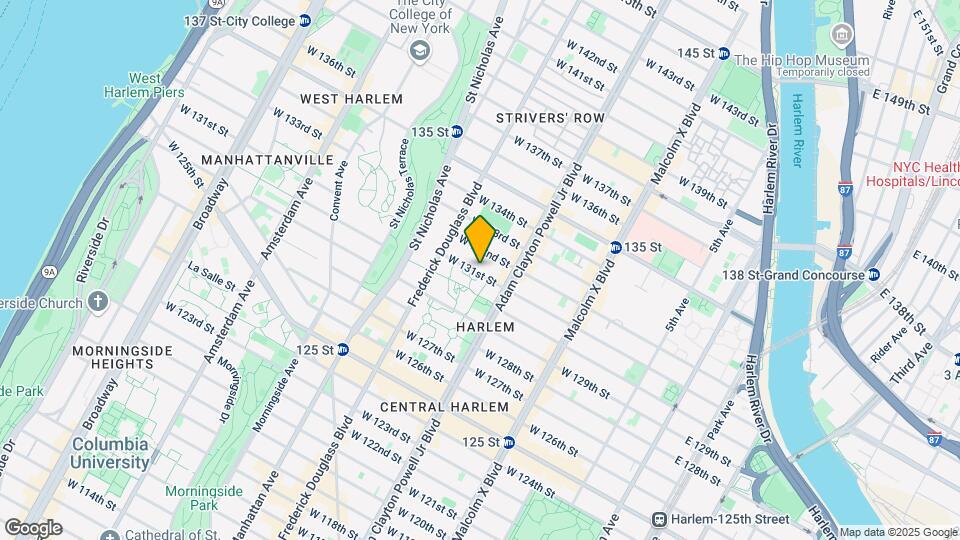 225 W 131st St Mapa y Detalles de la Ubicación