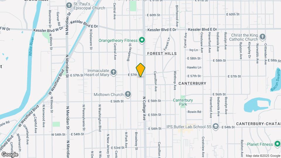 5690 N College Ave Map and Location Details