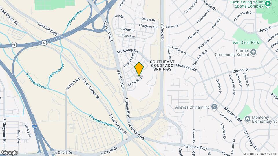 2168 St James Dr Map and Location Details