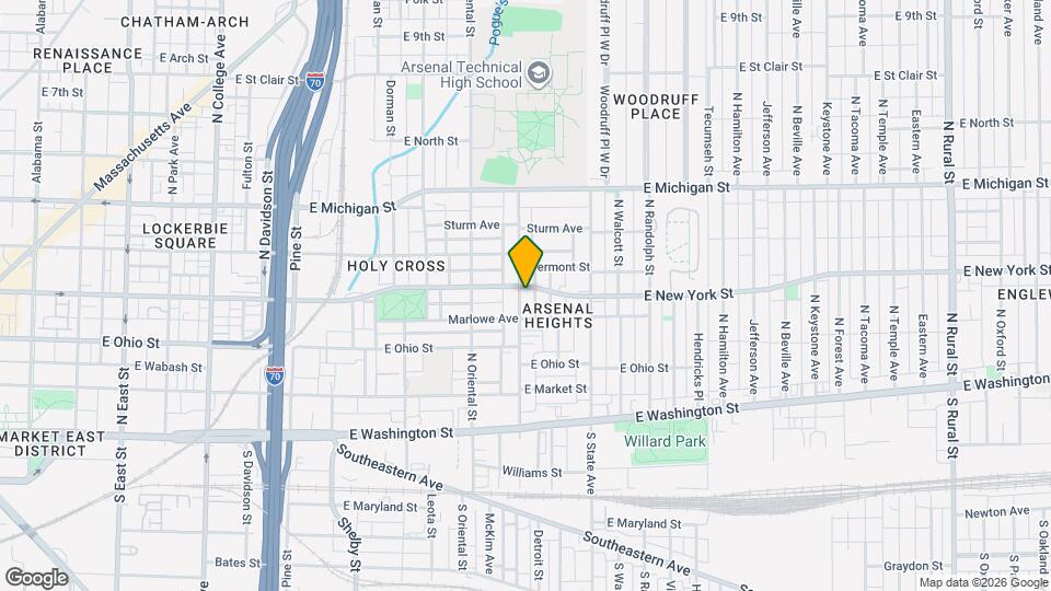 321-323 N Arsenal Ave Mapa y Detalles de la Ubicación