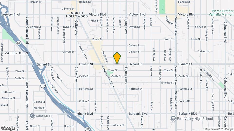 11446 Oxnard St Map and Location Details