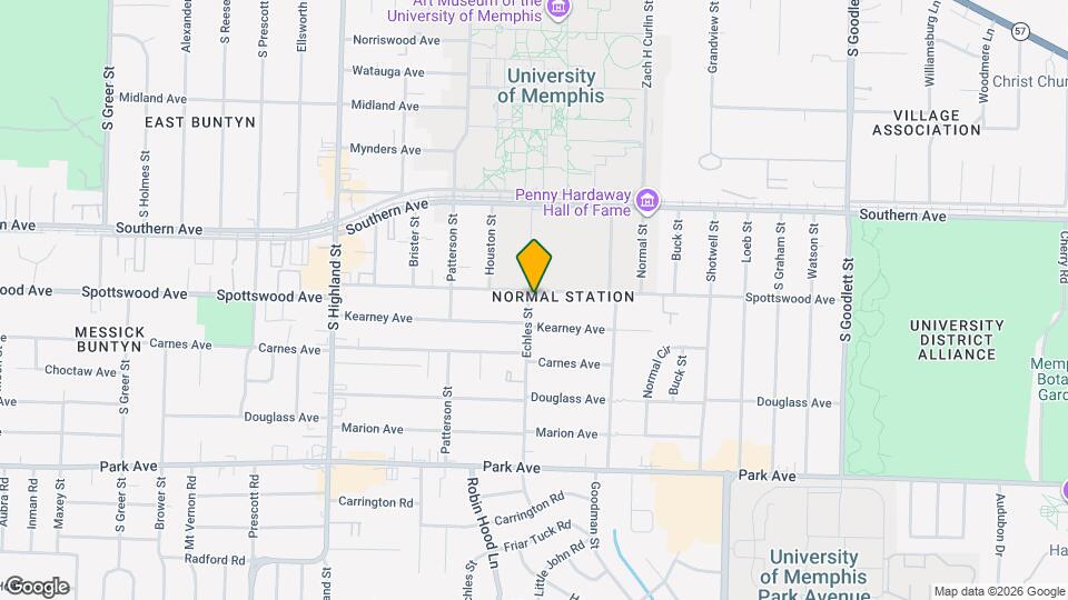 3725 Spottswood Ave Mapa y Detalles de la Ubicación