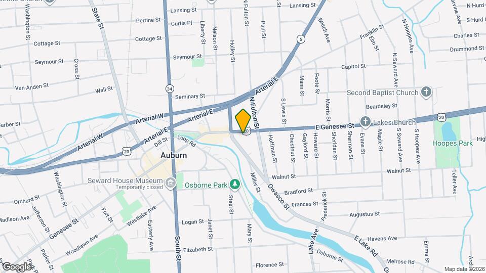 40 E Genesee St Map and Location Details