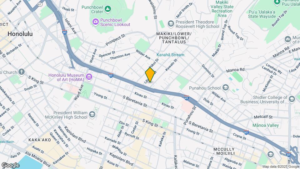 1412 Kewalo St Mapa y Detalles de la Ubicación