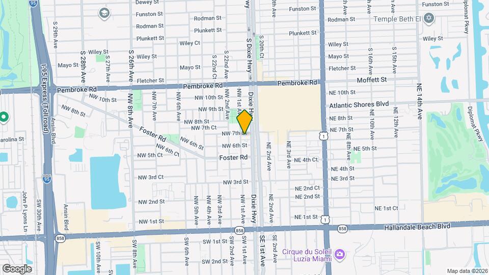612 NW 1st Ave Map and Location Details