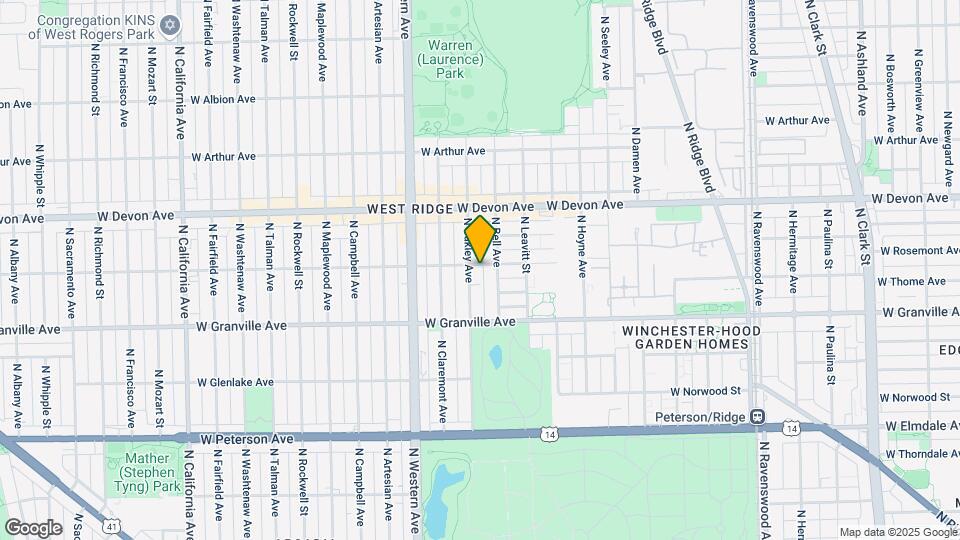 2251-2259 W Rosemont Ave Mapa y Detalles de la Ubicación