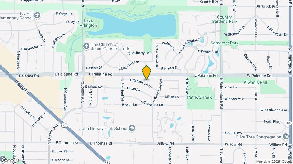 2102 E Robinhood Ln Map and Location Details