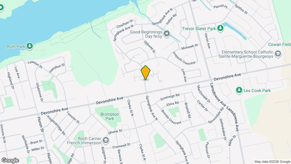 374 Springbank Ave Map and Location Details