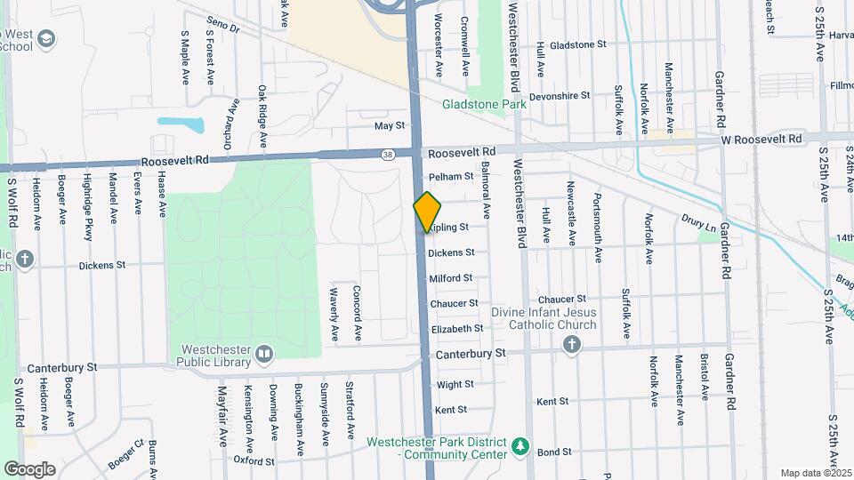 1345 S Mannheim Rd Map and Location Details