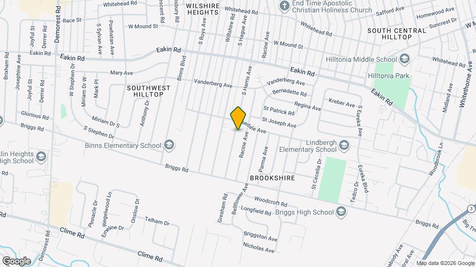 1028 S Harris Ave Map and Location Details