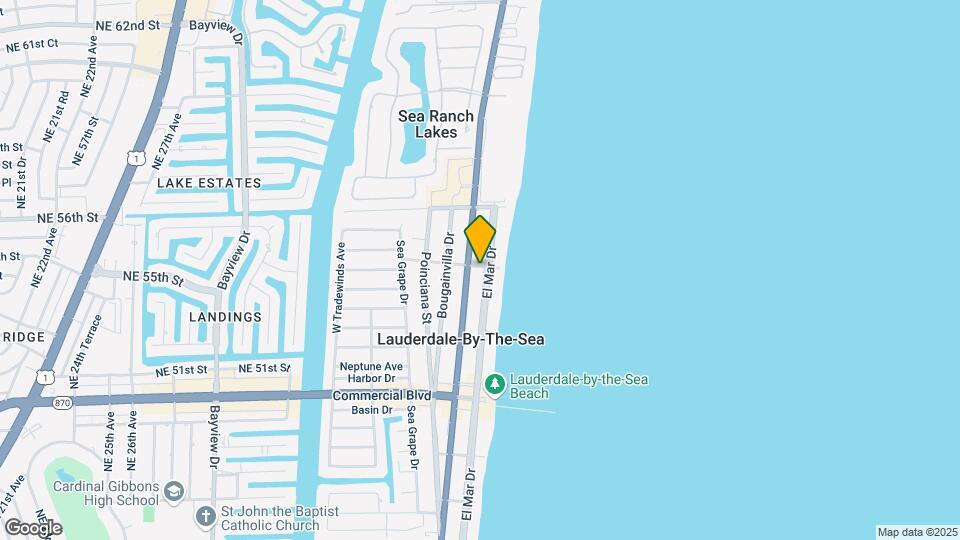 Ocean Drive Apartments Map and Location Details