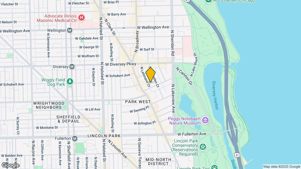 516 W Wrightwood Ave Map and Location Details