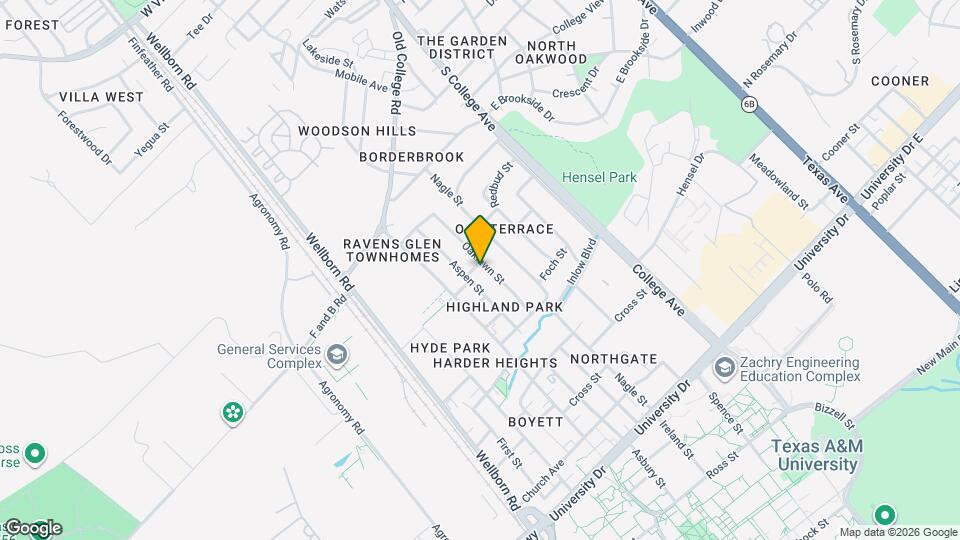 4200 Oaklawn St Map and Location Details