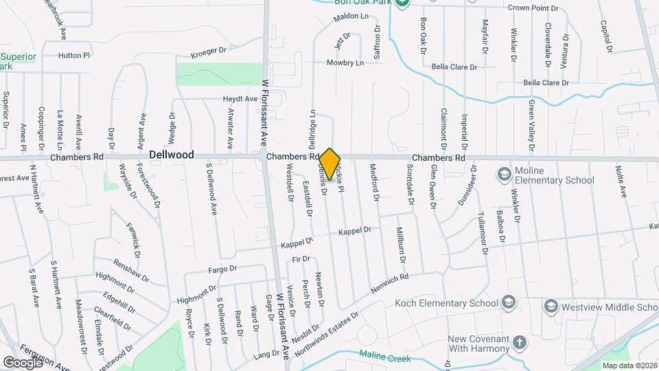 9850 Dennis Dr Map and Location Details