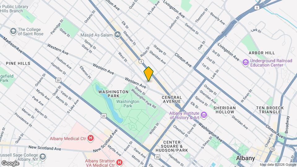 323 Washington Ave Map and Location Details