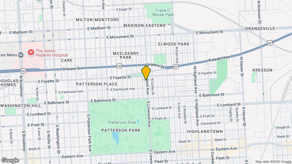 132 N Linwood Ave Map and Location Details