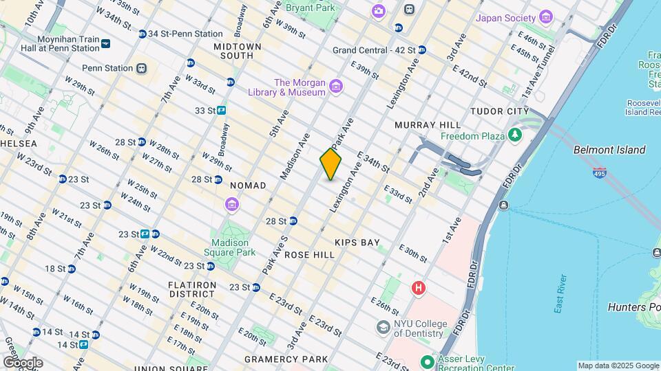 117 E 31st St Map and Location Details