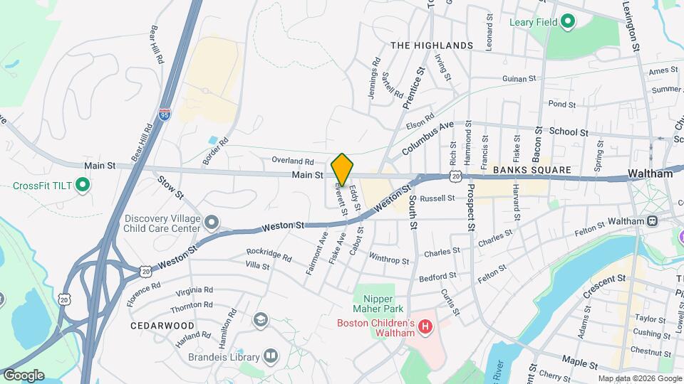 37 Everett St, Unit Gorgeous 2 Bedroom Map and Location Details