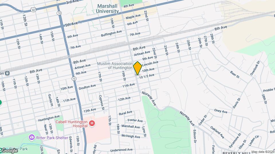 1018 20th St Map and Location Details
