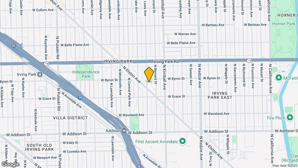 3843 N St Louis Ave Map and Location Details