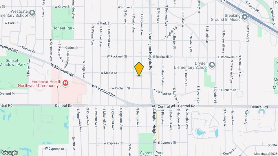 814 S Evergreen Ave Map and Location Details