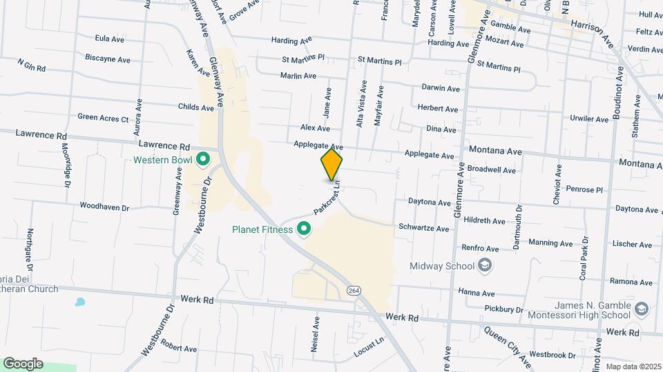 3345 Parkcrest Ln Map and Location Details