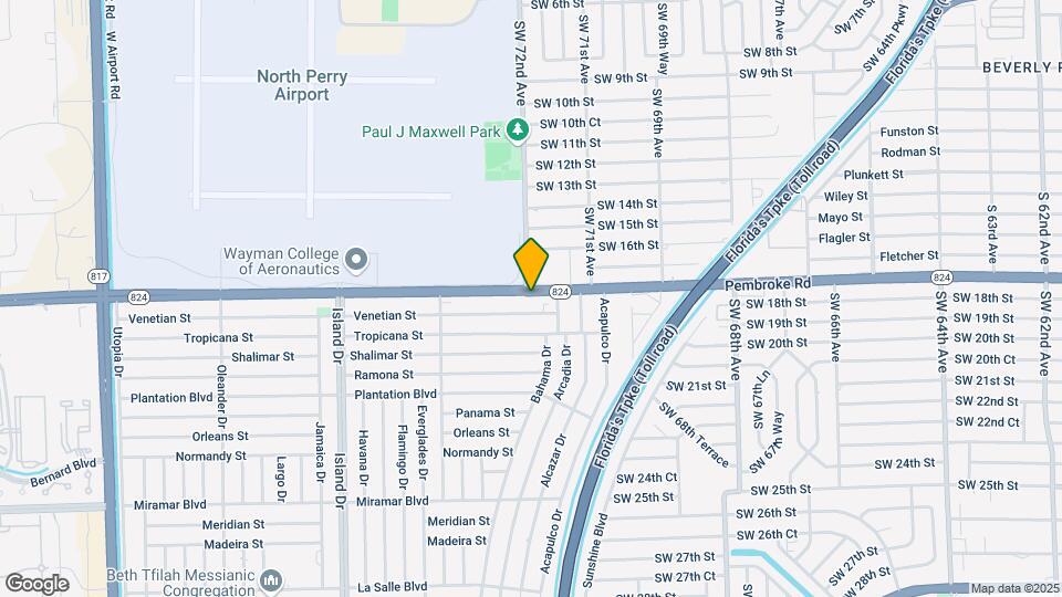 7210 Pembroke Rd Map and Location Details