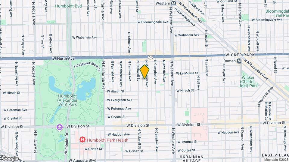 1436 N Maplewood Ave, Unit 0 Map and Location Details