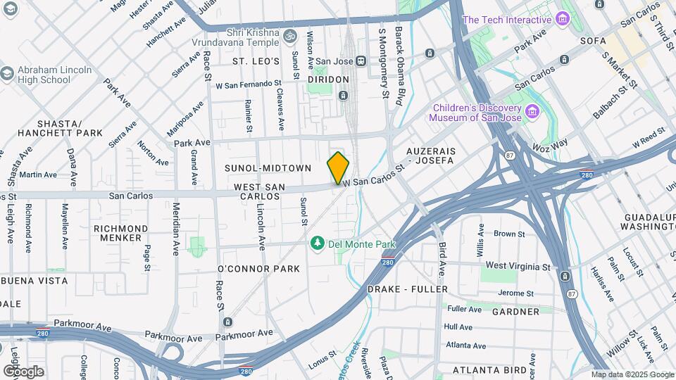 740 West San Carlos Urban Village Map and Location Details