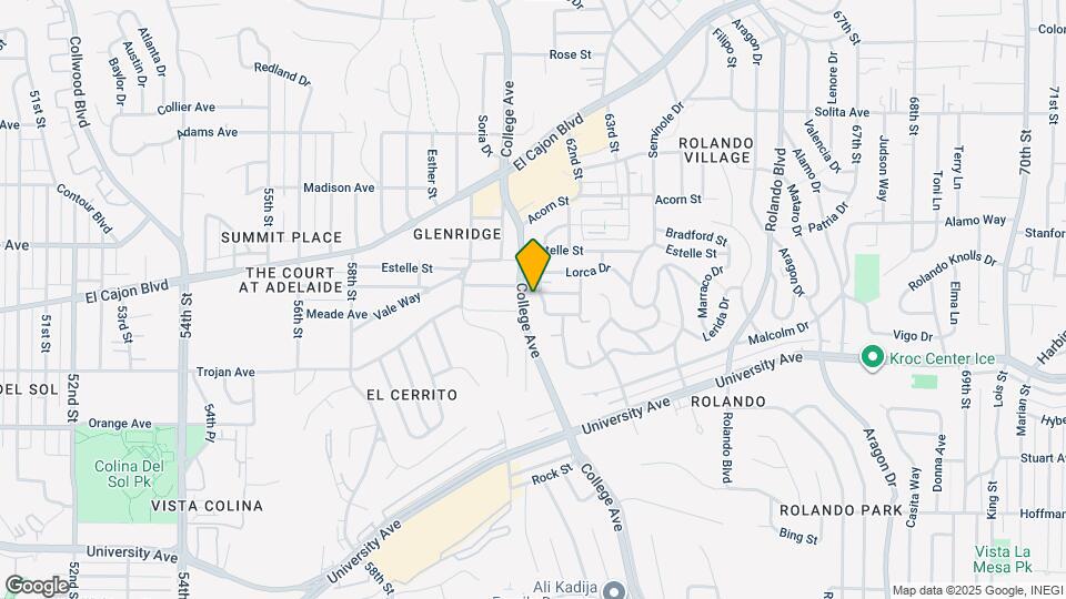 4431 College Ave, Unit 4431 Mapa y Detalles de la Ubicación