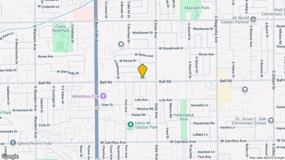 2841 W Ball Rd Map and Location Details