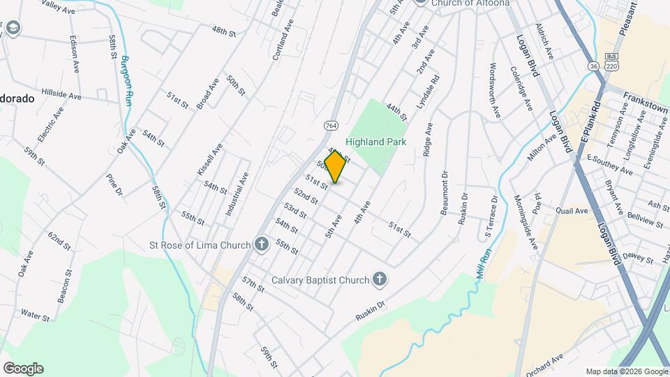 5017 Highland Park Ave Map and Location Details