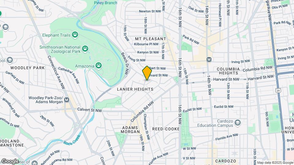 Park Crescent Mapa y Detalles de la Ubicación
