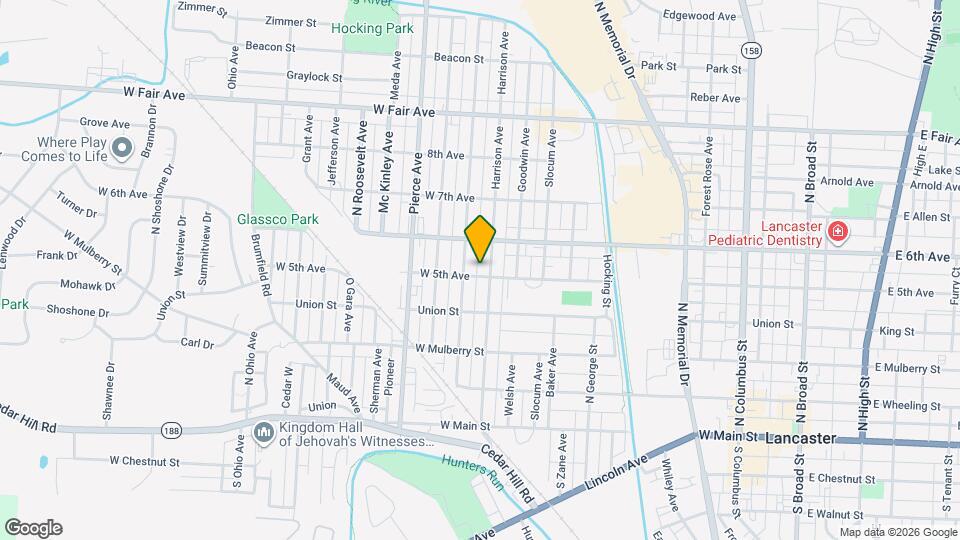 817 W 5th Ave Map and Location Details