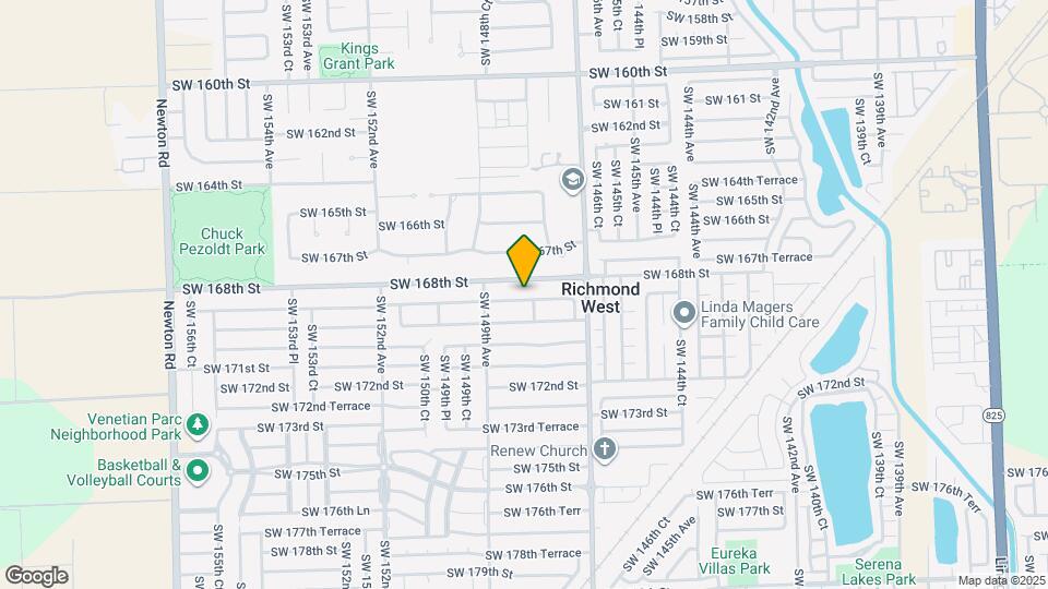 14825 SW 168th Terrace Map and Location Details