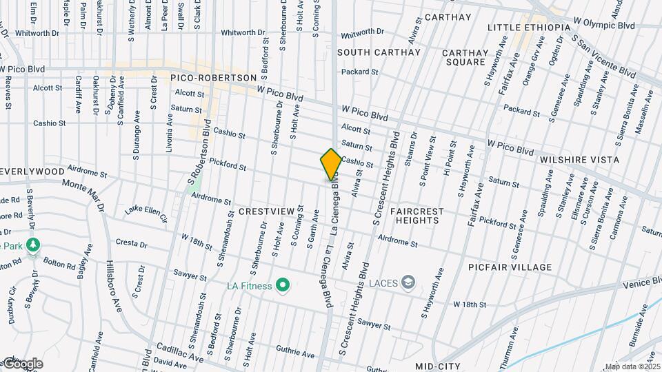 1551 La Cienega Blvd Map and Location Details
