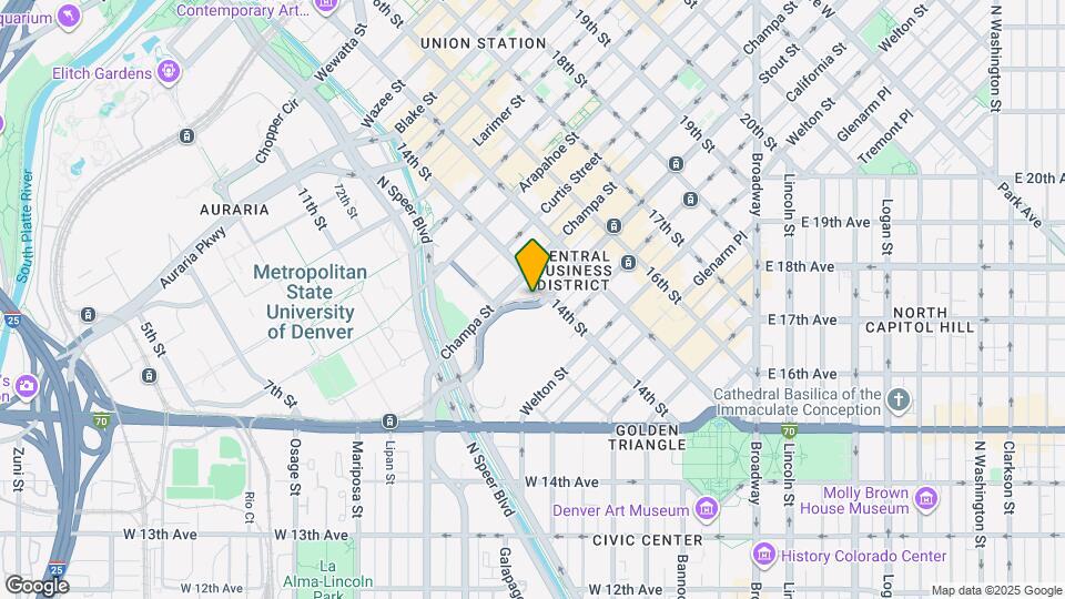 1325 Stout St Map and Location Details